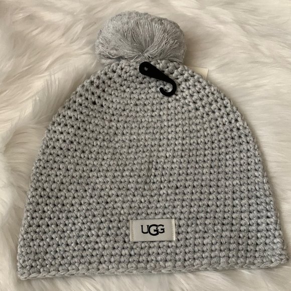 UGG | Accessories | Ugg Knit Pom Beanie In Heather Grey  display picture 2